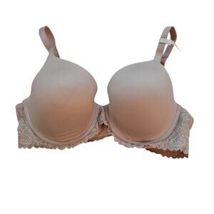 New Aerie Bra Womens 40C Real Good Full Coverage Lace Beige Tan Nude